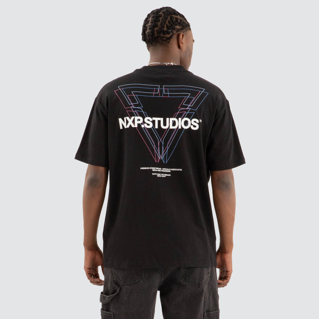 Dagger Box Fit Tee Jet black