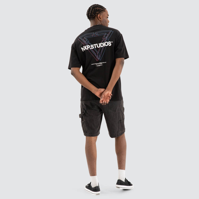Dagger Box Fit Tee Jet black
