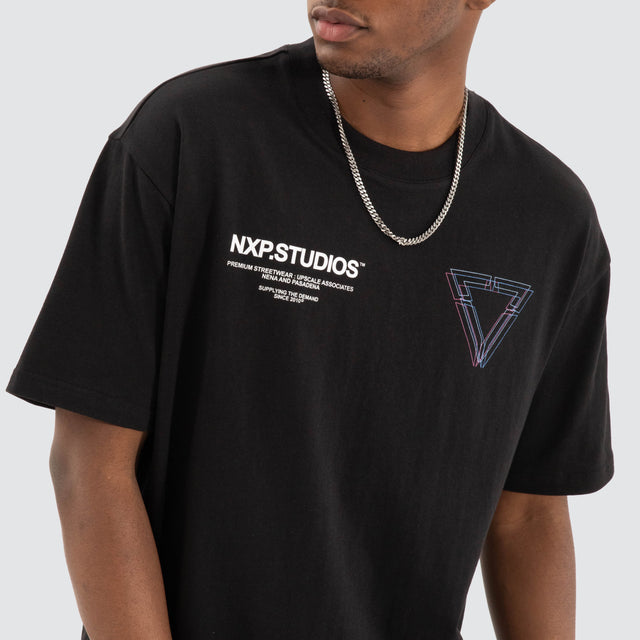 Dagger Box Fit Tee Jet black