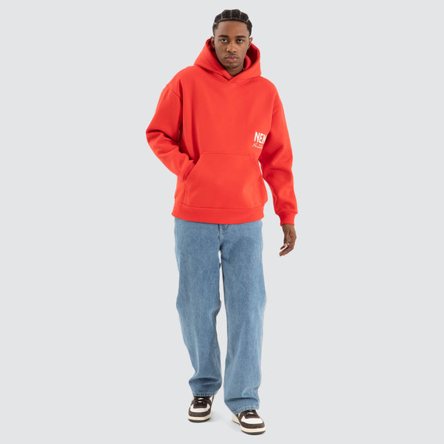 United Relaxed Hoodie Poppy Red