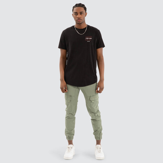 Combat Dual Curved Tee Jet black