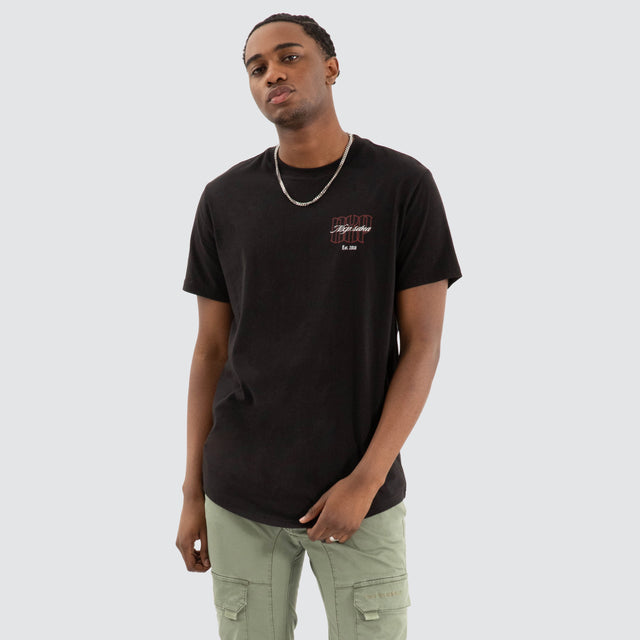 Combat Dual Curved Tee Jet black