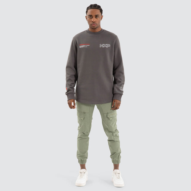 Thunder Dual Curved Sweater Asphalt