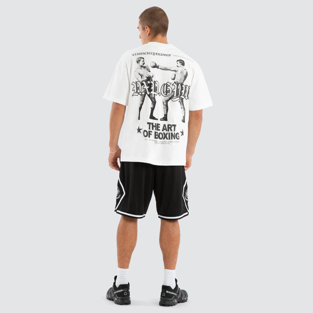 model wears Art Box Raptor Tee Natural White T-Shirts White - image 4