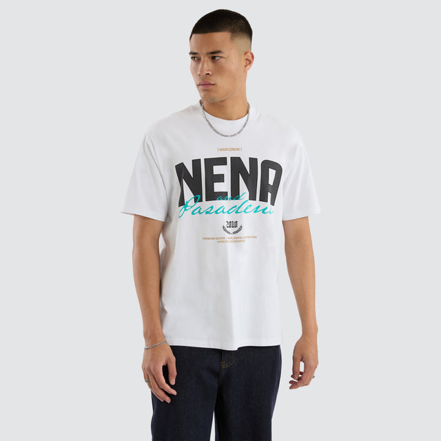 model wears Motion Classic Tee Optical White T-Shirts White - image 1