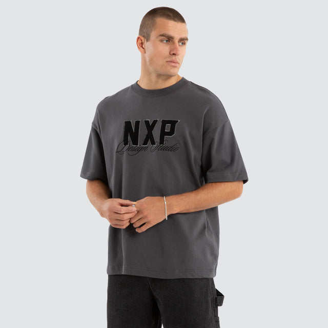 Dwell Loopback Raptor Tee Asphalt