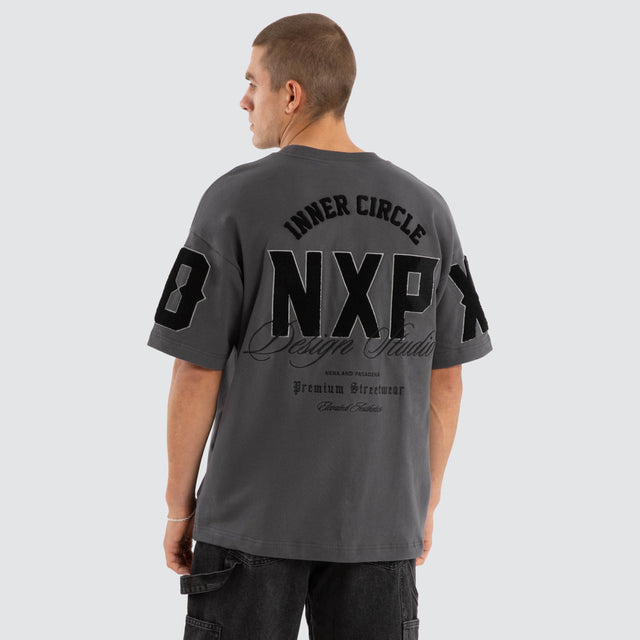 Dwell Loopback Raptor Tee Asphalt