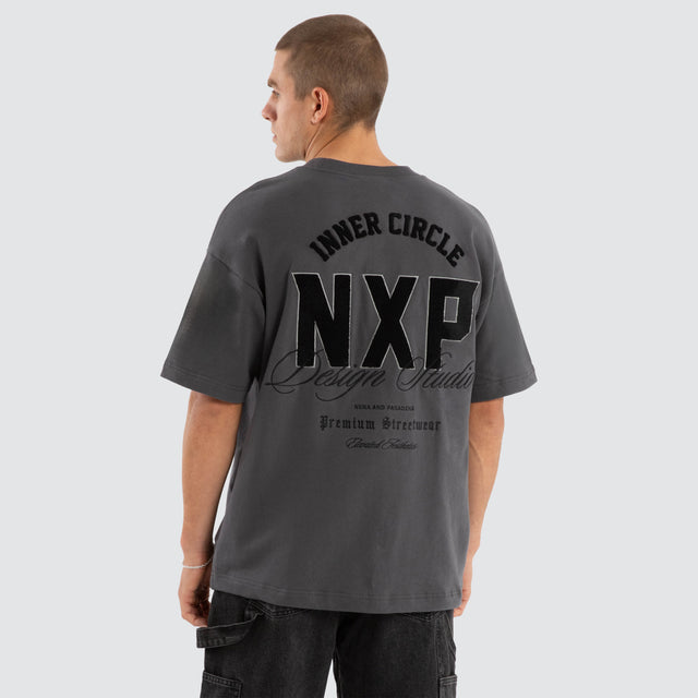 Dwell Loopback Raptor Tee Asphalt