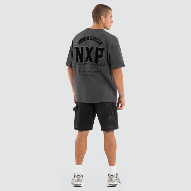 Dwell Loopback Raptor Tee Asphalt