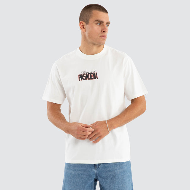 Distance Classic Tee Natural White