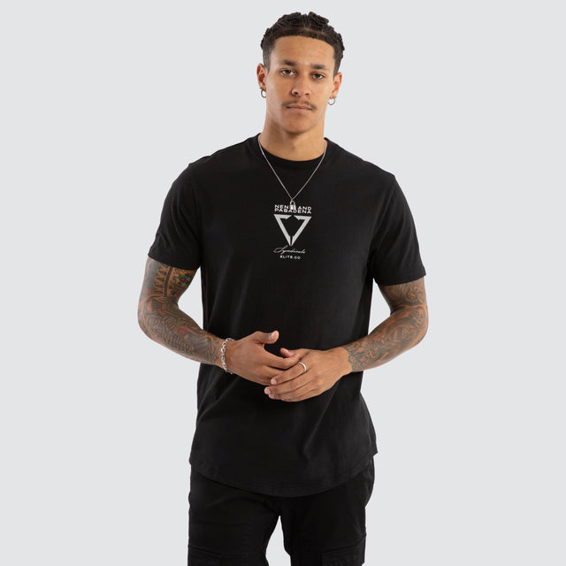 Wave Dual Curved Tee Jet Black