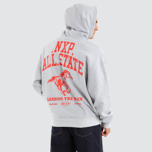 Pack Box Fit Hoodie Grey Marle
