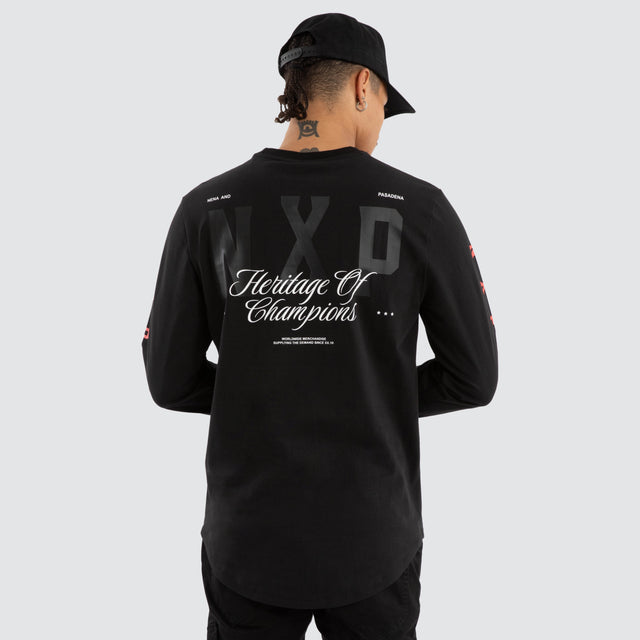 Final Dual Curved Longsleeve Tee Jet Black