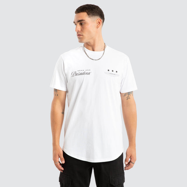 Pledge Dual Curved Tee White