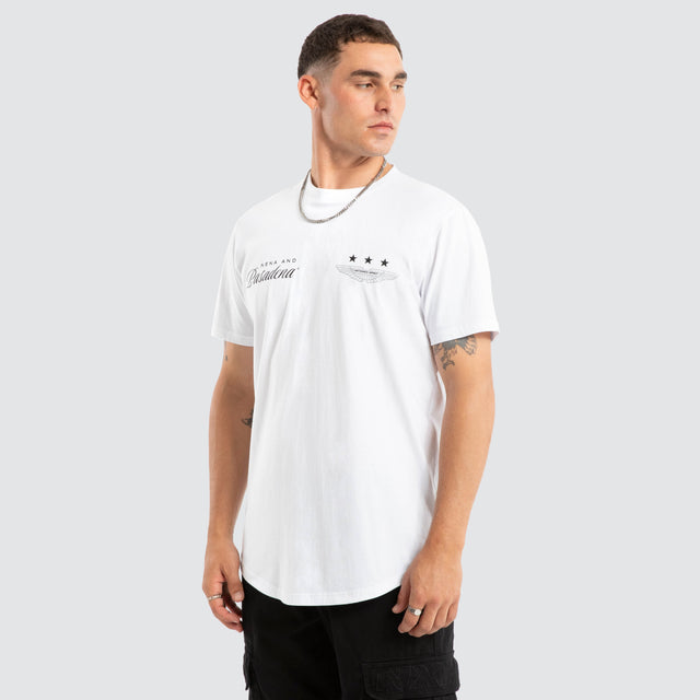 Pledge Dual Curved Tee White