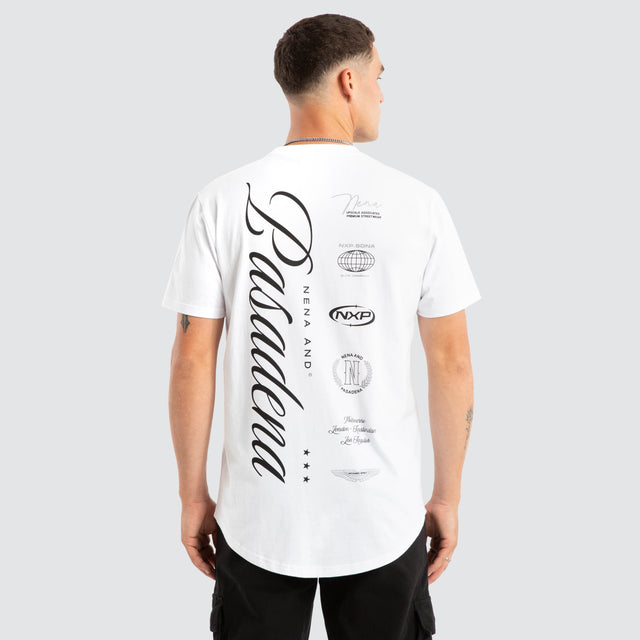 Pledge Dual Curved Tee White