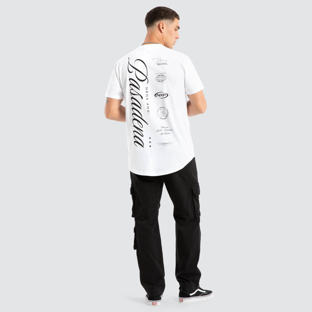 Pledge Dual Curved Tee White