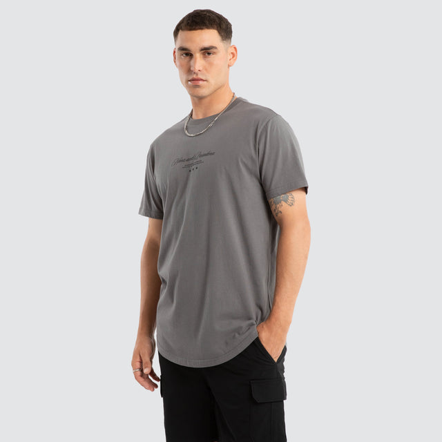 Juncture Dual Curved Tee Charcoal