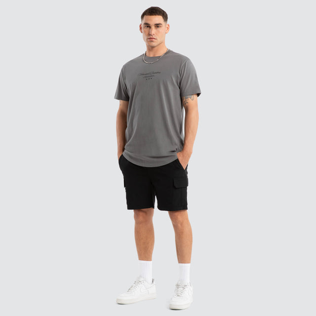 Juncture Dual Curved Tee Charcoal