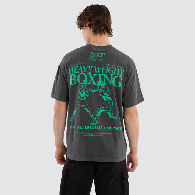 Model wears Stadium Raptor Tee Pigment Asphalt T-Shirts Grey – image 1