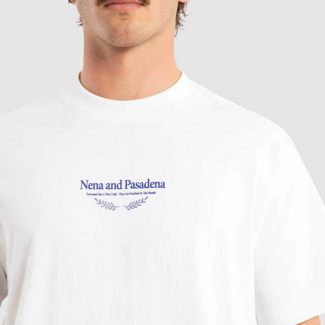 Model wears Stadium Raptor Tee White T-Shirts White – image 4