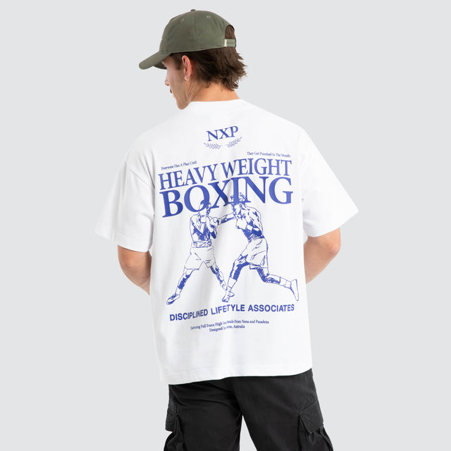 Model wears Stadium Raptor Tee White T-Shirts White – image 1