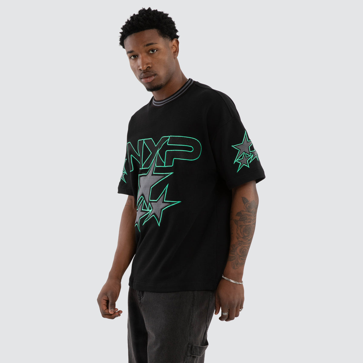 NXP Glitches Loopback Raptor Tee in Black | Neverland Store