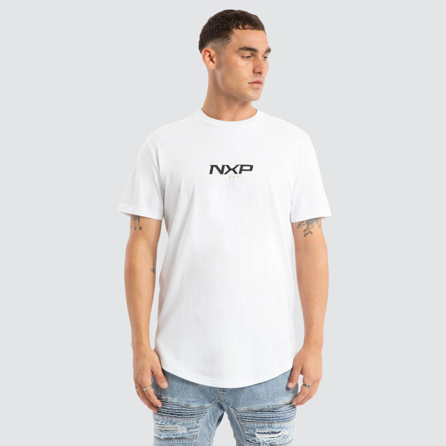 Deliberate Dual Curved Tee White