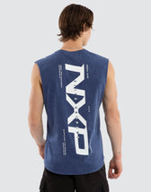 Deliberate Dual Curved Muscle Acid Wash Mazarine Blue