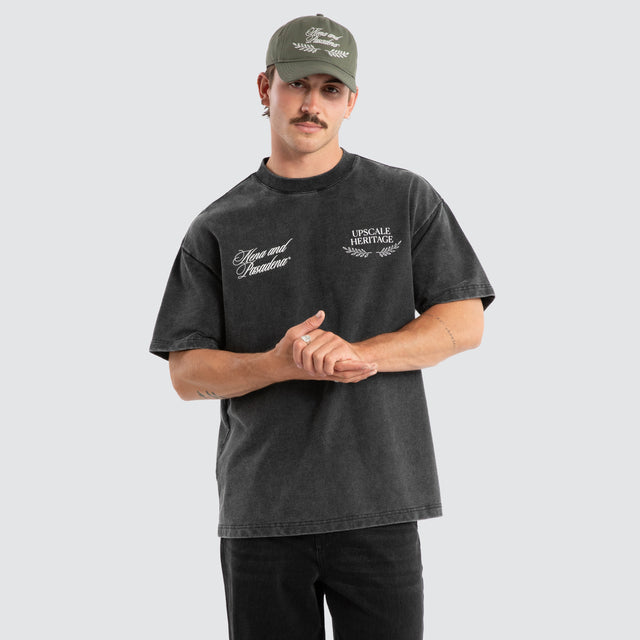 Heritage Loopback Raptor Tee Mineral Black