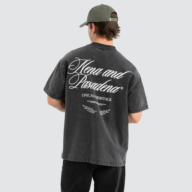 Heritage Loopback Raptor Tee Mineral Black