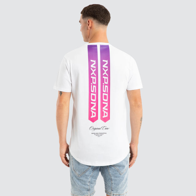Score Dual Curved Tee White