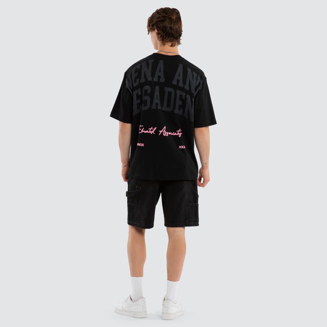 Model wears Mystic Oversized Tee Jet Black T-Shirts Black – image 5