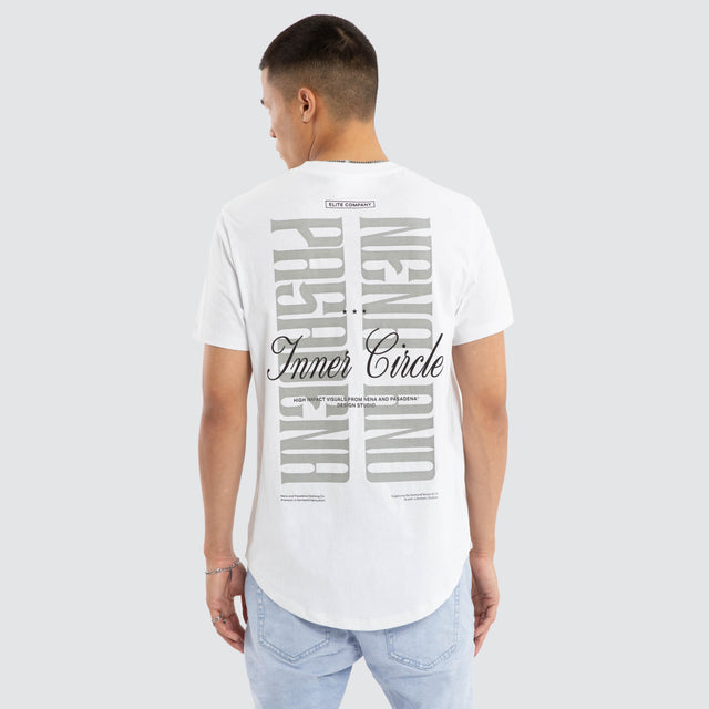 Model wears Dynamic Dual Curved Tee Optical White T-Shirts White – image 1