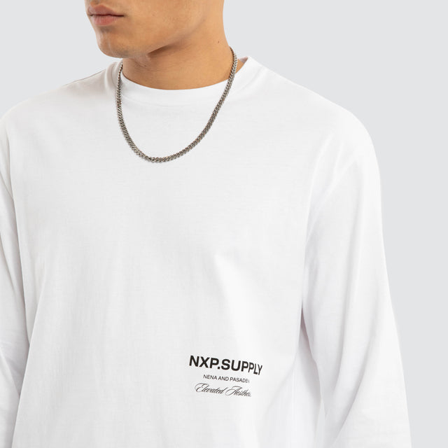 Threads Relaxed Long Sleeve Tee Optical White