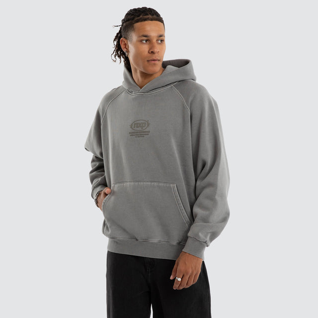 Rhythm Raglan Fleece Hoodie Pigment Frost Grey