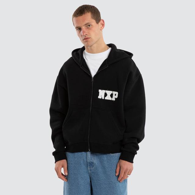 Realign Street Zip Hoodie Jet Black