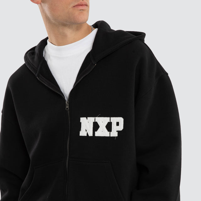 Realign Street Zip Hoodie Jet Black
