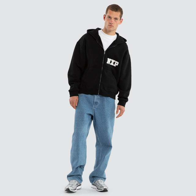 Realign Street Zip Hoodie Jet Black