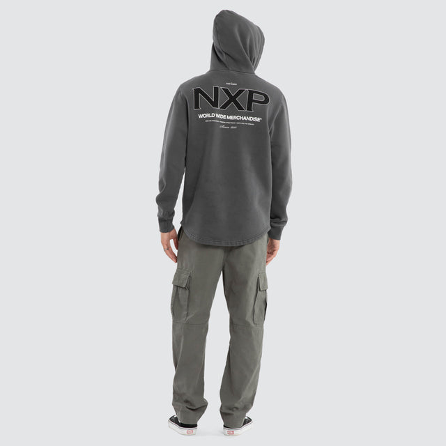 Peak Dual Curved Hoodie Pigment Charcoal