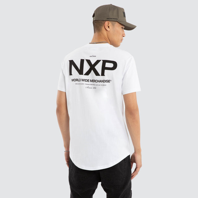 Peak Dual Curved Tee Optical White