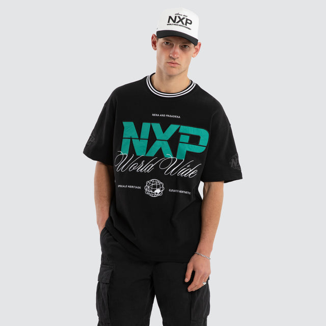 Fame Raptor Loopback Tee Anthracite Black