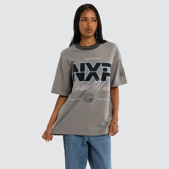 Fame Loopback Raptor Tee Frost Grey