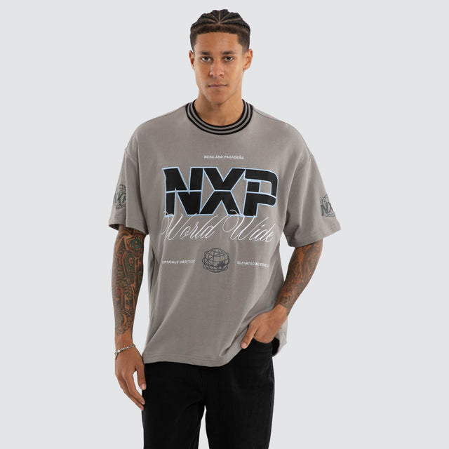 Fame Loopback Raptor Tee Frost Grey