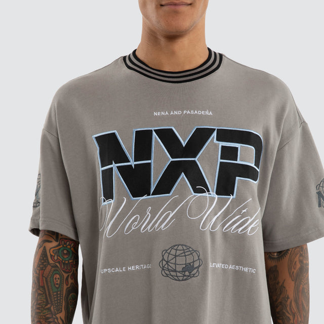 Fame Loopback Raptor Tee Frost Grey