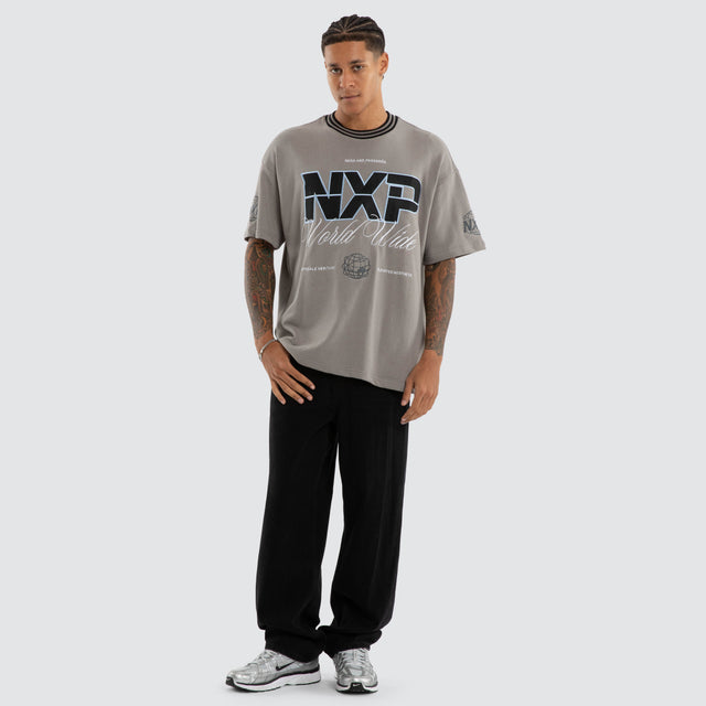 Fame Loopback Raptor Tee Frost Grey