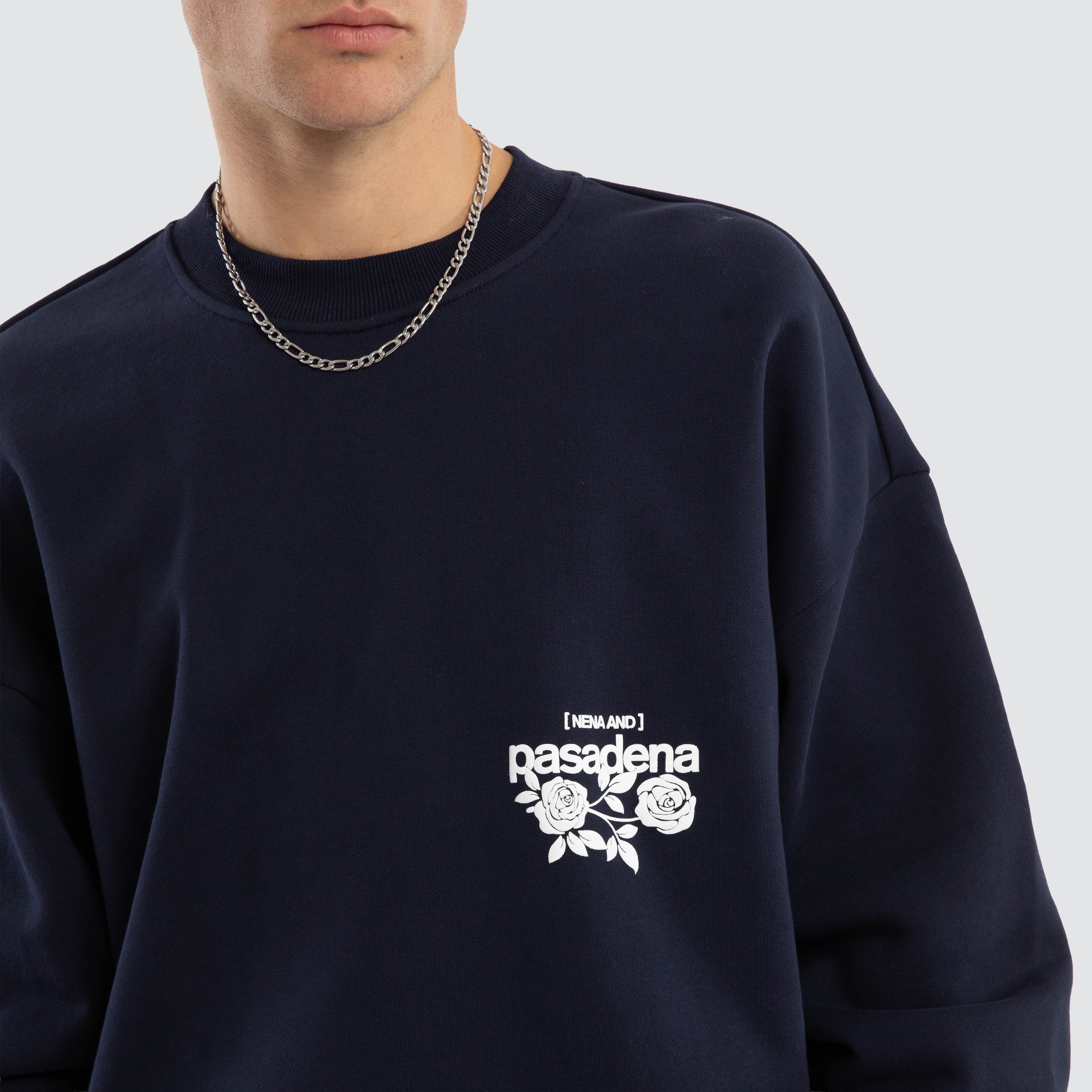 NXP Fray Motion Box Fit Sweater in Navy | Neverland Store