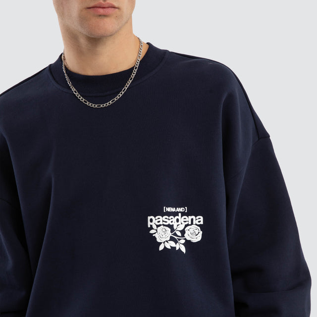 Fray Motion Box Fit Sweater Black Iris