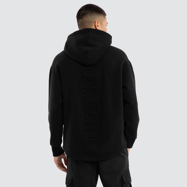 Supreme Relaxed Curved Hoodie Jet Black