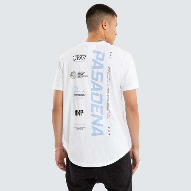 Model wears Unified Dual Curved Tee Optical White T-Shirts White – image 1